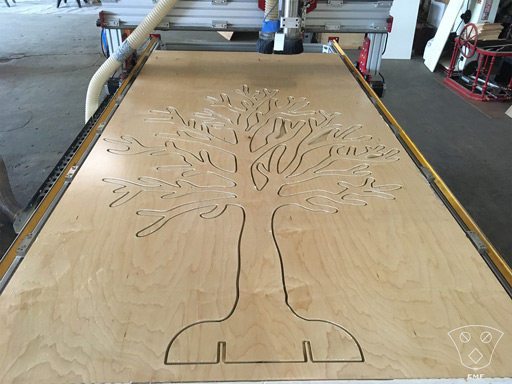 CNC Milled Tree in Birch Ply